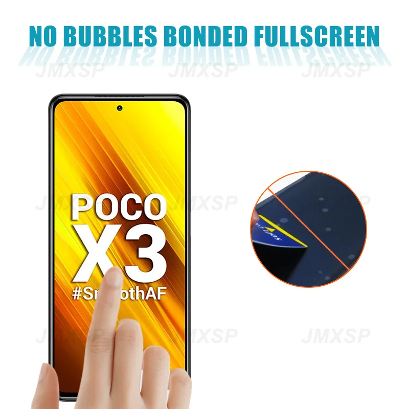Защитное стекло 4 в 1 для Xiaomi Poco X3 M4 M3 M2 F2 Pro закаленное X4 NFC F3 GT F1 X2 C3 стеклянная
