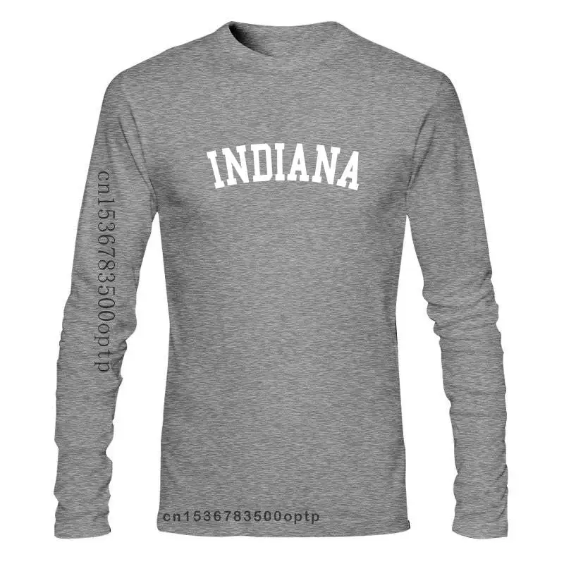 mens clothes  Indiana State T Shirt Sweatshirt Souvenir University Font T-Shirt Tee Good Quality Brand Cotton Shirt Summer St