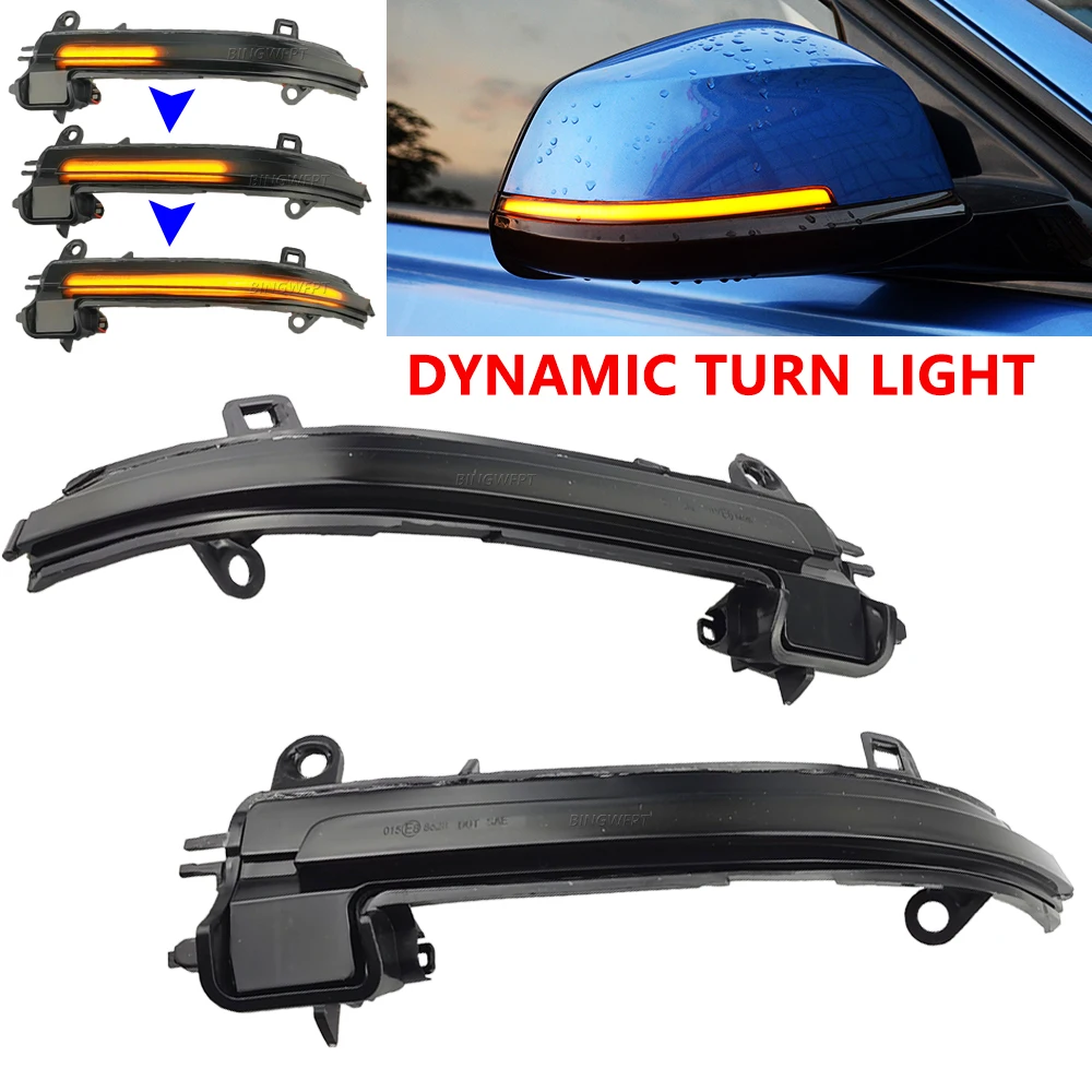 

2PCS LED Dynamic Turn Signal Light Side Mirror Flashing Light For BMW 1 2 3 4 X1 M Series F20 F30 F31 F32 F33 F34 F36 E84 i3