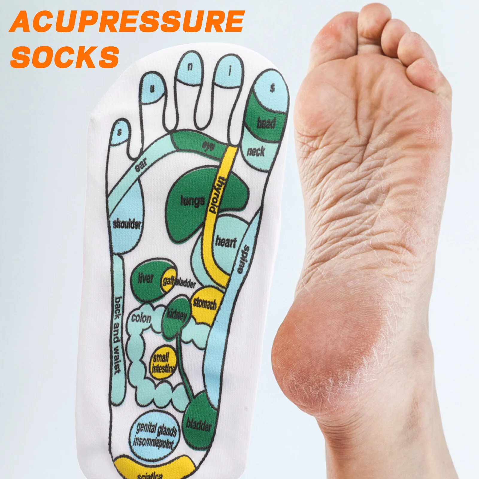 

Foot Socks Elastic Fiber Adult House Acupressure Reflexology Spandex Accupressure Women Miss Home Tools