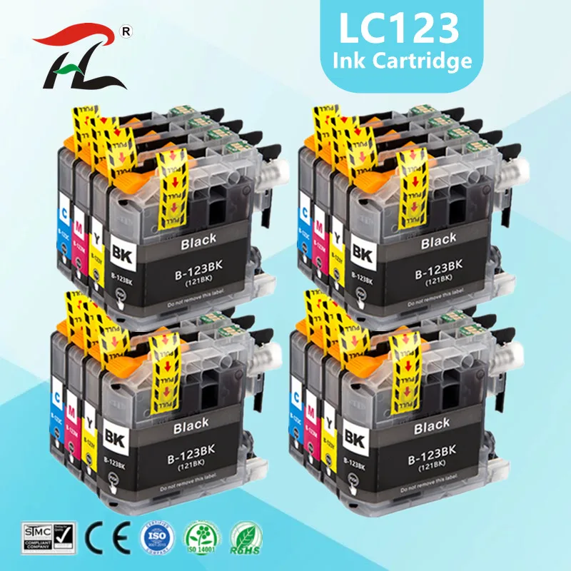 

HTL For Brother LC123 Ink Cartridge Compatible For MFC-J4510DW MFC-J4610DW Printer Ink Cartridge LC 123 MFC-J4410DW MFC-J4710