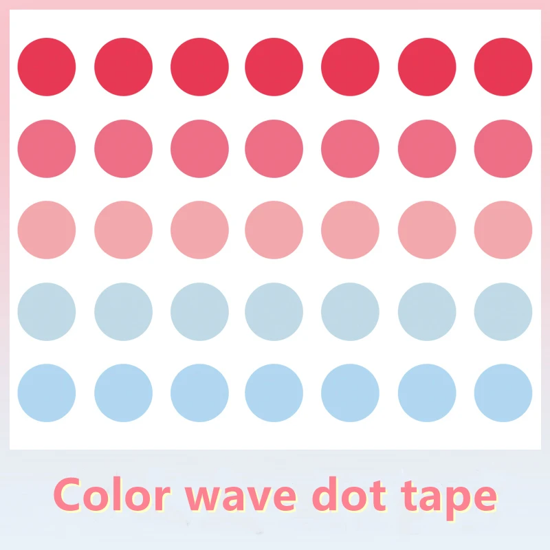 

Wave Point PET Adhesives Tape Fresh Pure Clour Decoration Washi Tape DIY Planner Diary Scrapbooking Masking Tape