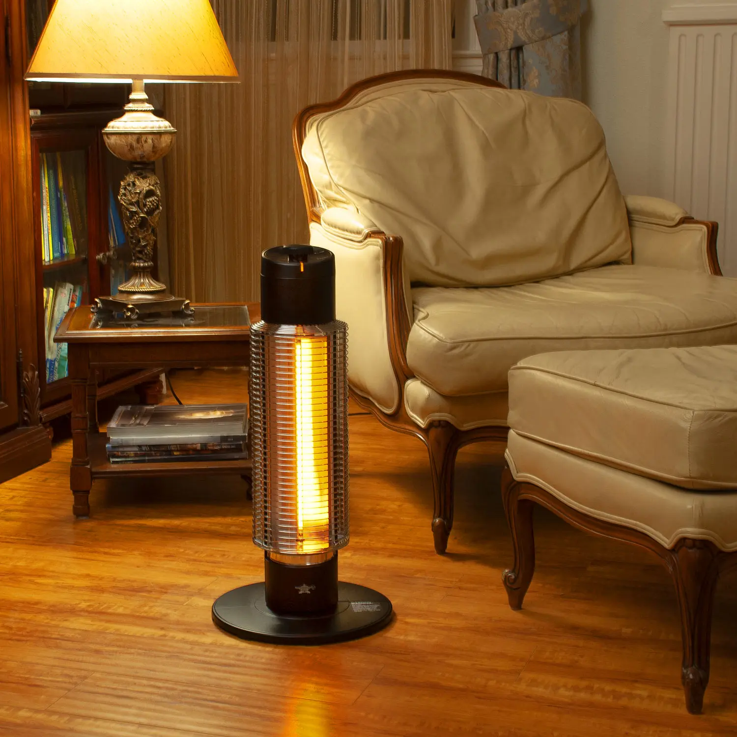 

HeatMate Graphite Electric Tower Heater, Instant Heat, Energy Efficient 420W, Black