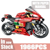 1966pcs technical moc racing vehicle bricks motorcycle model building blocks puzzle toys brithday gifts for boys kids children