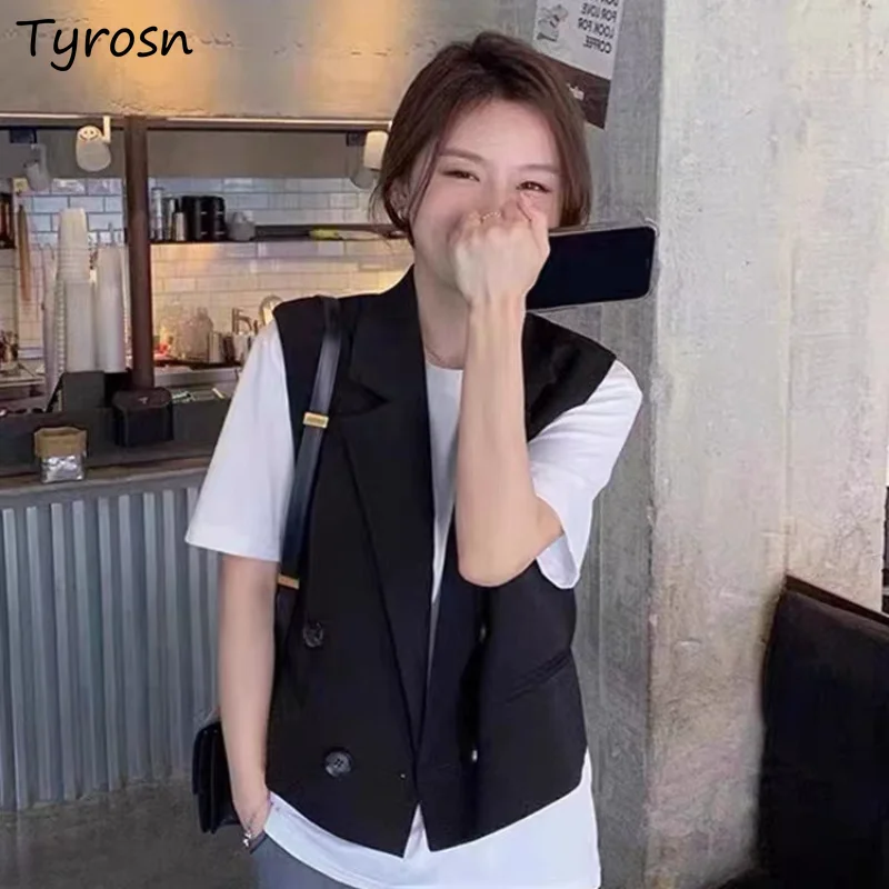 

Жилеты женские весенние однотонные Модные Простые Свободные Повседневные С V-образным вырезом дизайн без рукавов в Корейском стиле нежная верхняя одежда универсальная уютная