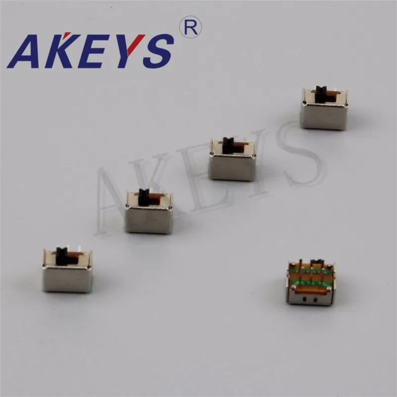 10 шт. SK-22D07 2P2T двухполюсный двухпозиционный ползунковый переключатель боковая