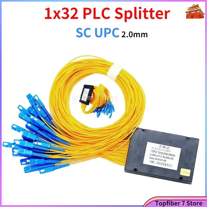 1x32 SC UPC 2 0 мм PLC волоконно-оптический сплиттер Кассетный или ABS одномодовый FC LC ST