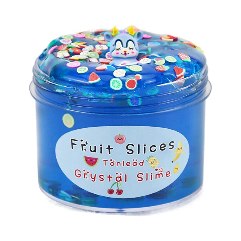 

70ml Clear Crystal Fluffy Slime Putty Soft Polymer Clay Jelly Non-Sticky Slime For Girls Boys DIY Stretchy Antistress Kids Toys