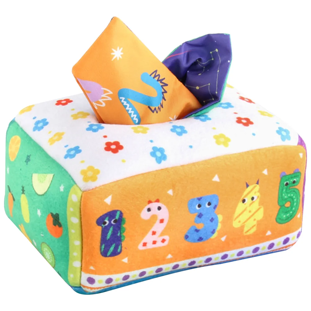 

Коробка для детских салфеток, имитация игрушек для раннего развития, обучающие игрушки для дошкольного обучения, сенсорные тканевые Игрушки для малышей