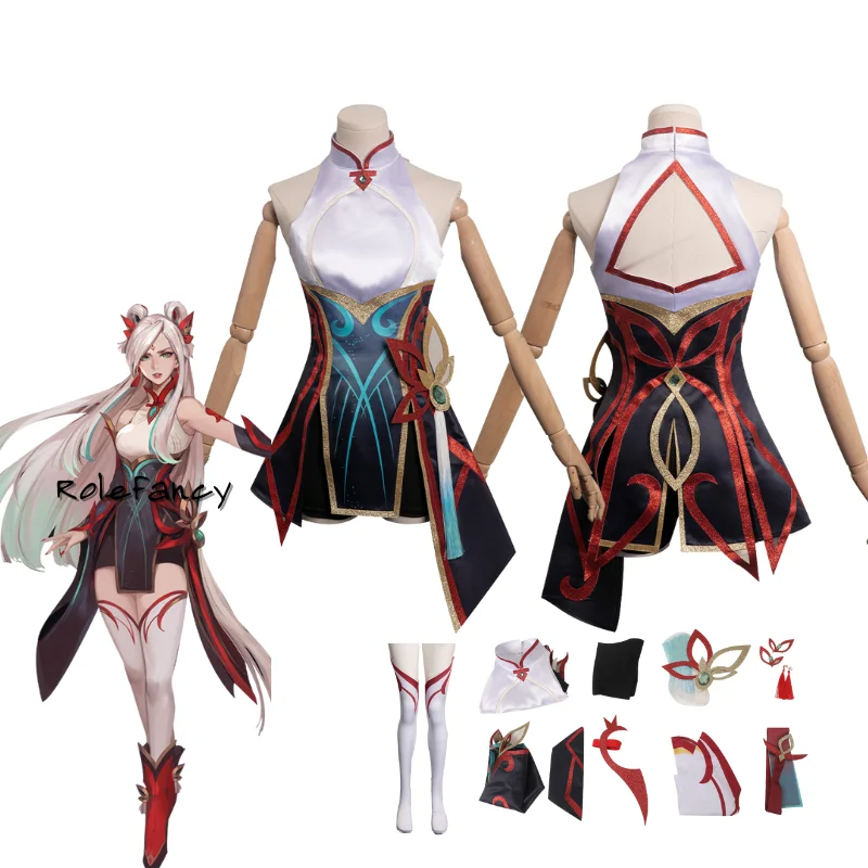 

LOL Mythmaker Irelia Cosplay Costume Dress Outfits Fantasia Halloween Carnival Clothes Suit For Female Women Girls Role Playing