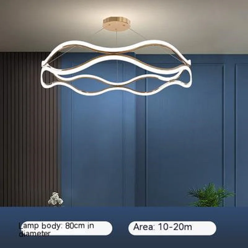 

Nordic Chandelier Light Black Luxury Ring Artistic Living Room Modern Minimalist Bedroom Room Light Lamp Home Decorative