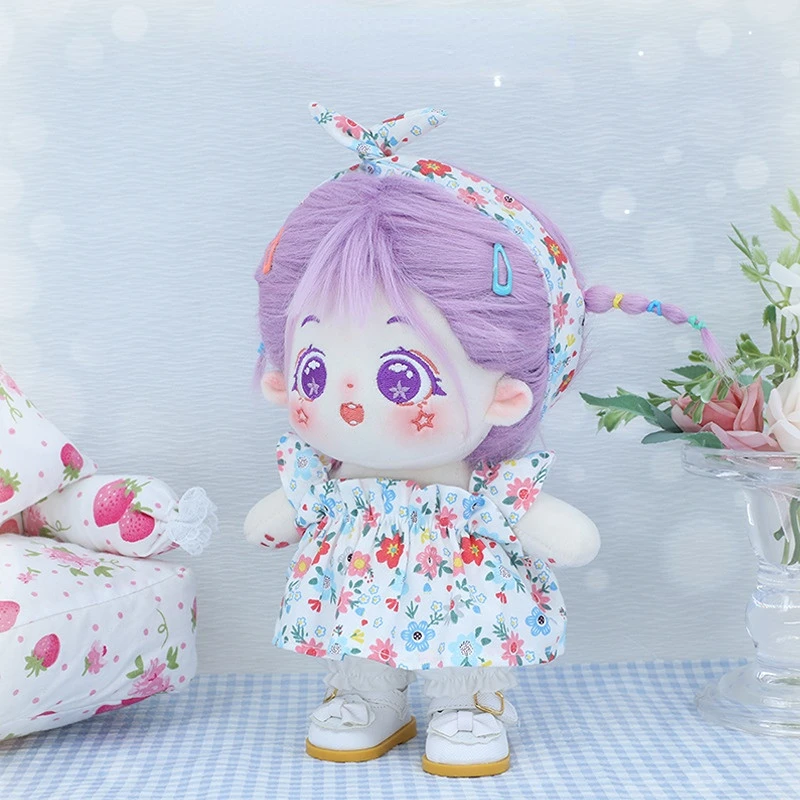

20cm Cotton Doll with Embroidered Expressional Nude Doll Suit