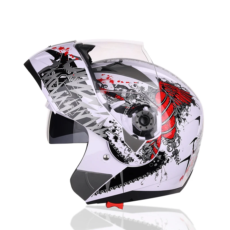 

Motorcycle Dual Visor Helmet Full Face Helmet Motorcycle Helmet Double Lens Helmet Racing Motorcross Helmet Size M, L, XL, XXL