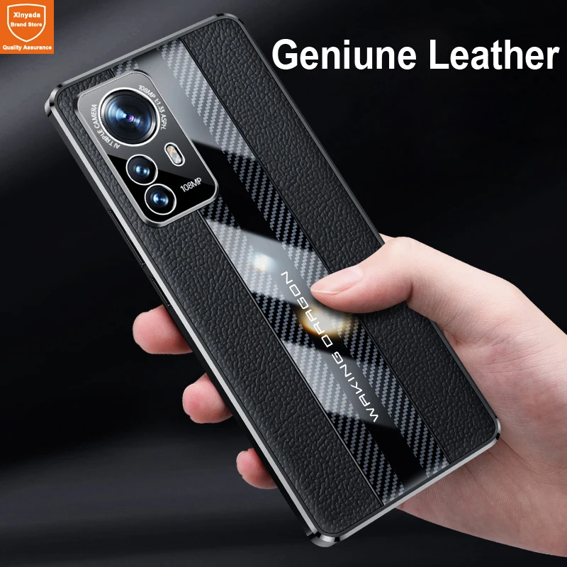 

Real Cow Cowhide Geniune Leather Phone Case For Xiaomi Mi 12 Ultra Mi12 Bumper Cover For Xiaomi Mi 12 Pro Mi 11 Mi11 Ultra Case