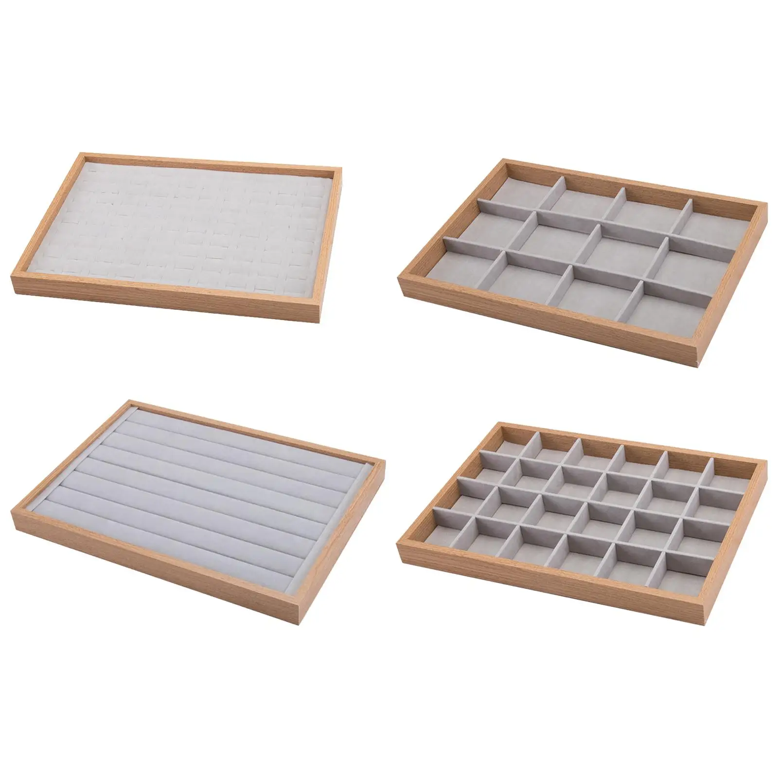 

Wooden Jewelry Ring Display Organizer Box Tray Holder Earring Storage Case Watch Show Tray Jewelry Show Box Jewelry Trays