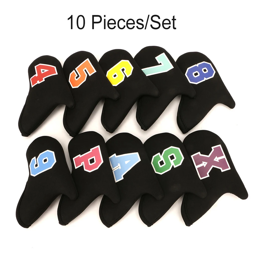 

10 Pieces Golf Club Scratch-Proof Headcover Portable Golfing Putter Sleeves Training Accessories Golfers Gifts