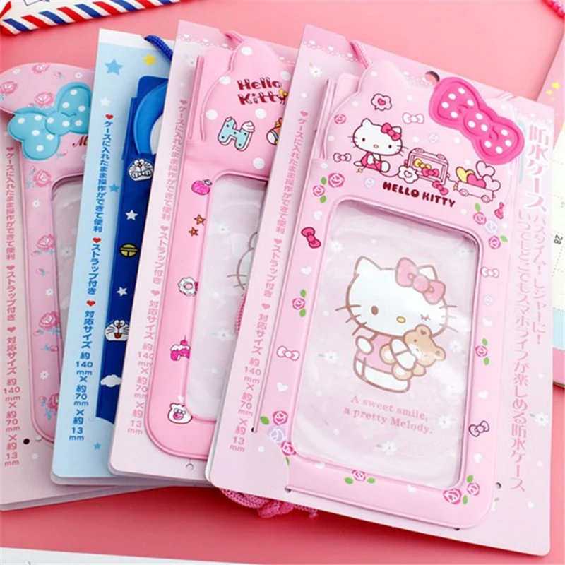

Sanrio Hello Kitty My Melody Cute Waterproof Phone Case Cartoon Waterproof Touch Screen Universal Phone Bag Swimming Diving Bag