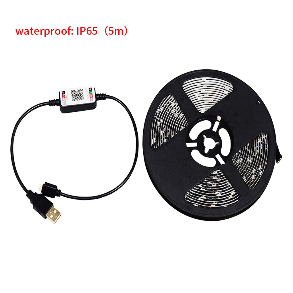 

1 5M LED Strip Lights Bluetooth WIFI RGB Decoration Smart Lamp LED Light 5050 USB Bluetooth WIFI Phone APP IR Controller Power