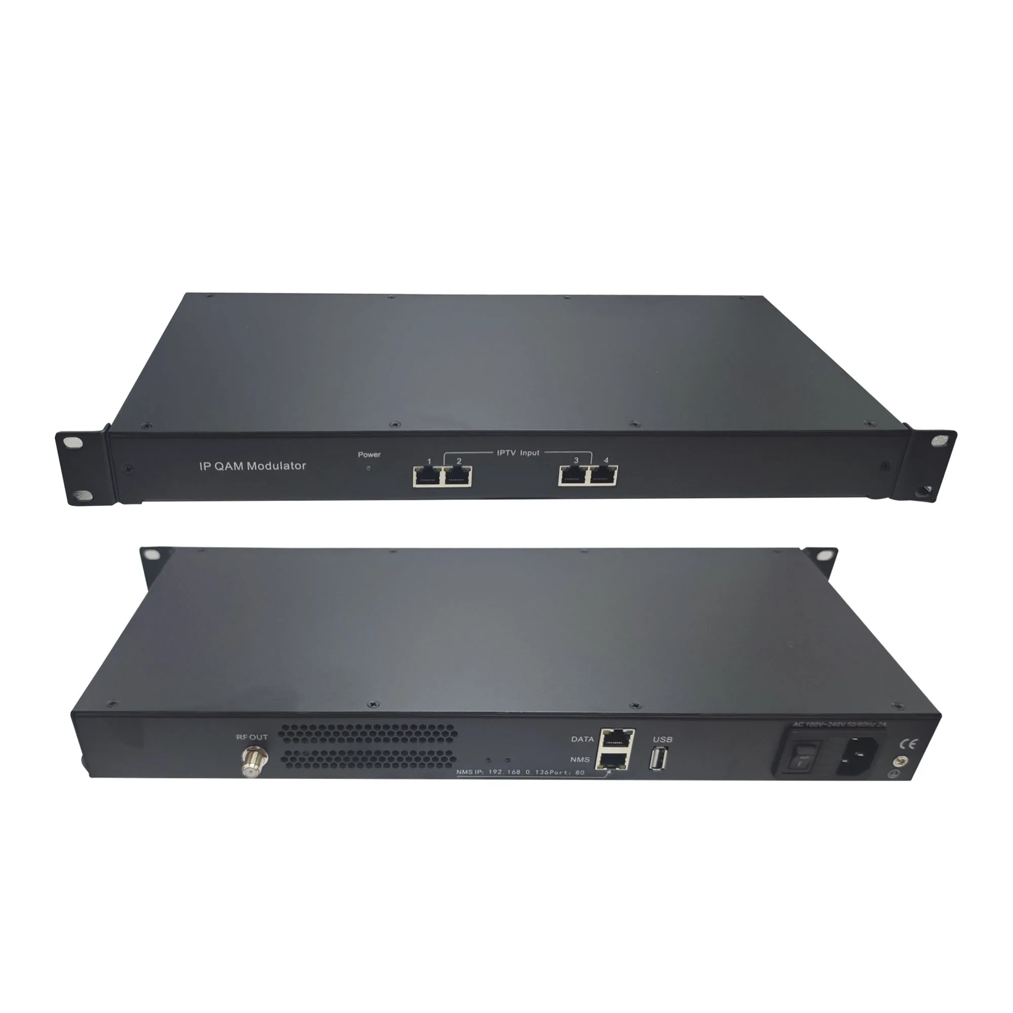 Фото 4-канальный радиочастотный модулятор IP-DVB-T DVB-C, цифровой ТВ, зашифрованный кабель-модулятор, фронтальное оборудование, USB-RF IP-RF №4