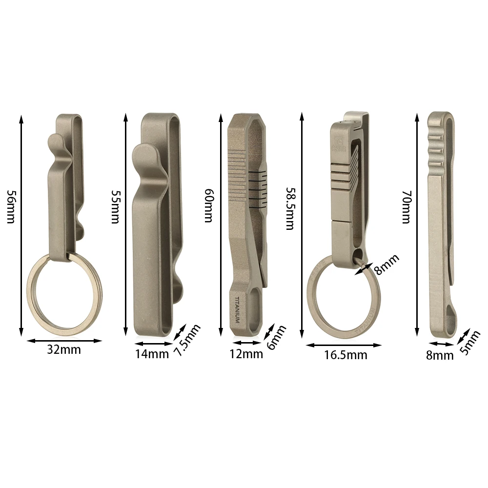 Кольцо для ключей Molle пряжка ремня из титанового сплава с брелок в виде пояса