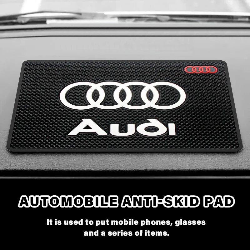 

Car Styling Auto Emblem Dashboard Phone Anti-slip PVC Mat Accessories For Audi A3 A4 B5 B6 8P 8V 8L A5 A6 C6 C5 A1 A7 A8 Q2 Etc