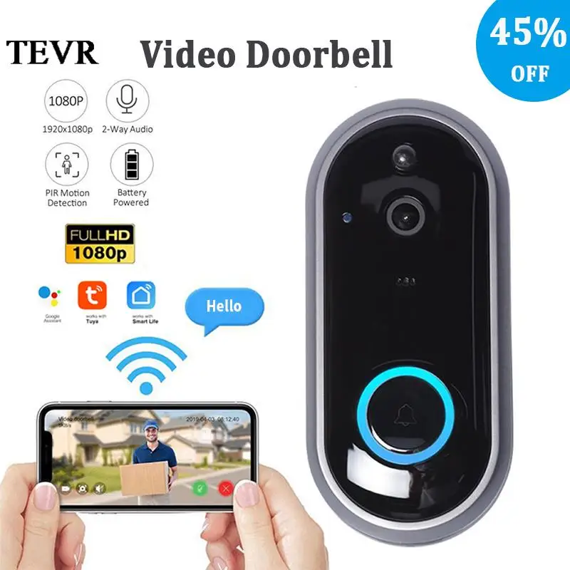 

Дверной звонок беспроводной с wi-fi и поддержкой разрешения 1080P