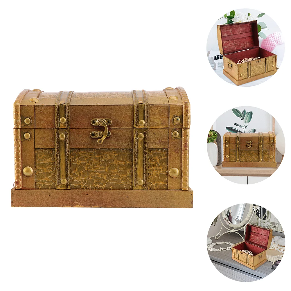 

1Pc Treasure Chest Classic Vintage Multipurpose Treasure Box Trinket Jewelry Case
