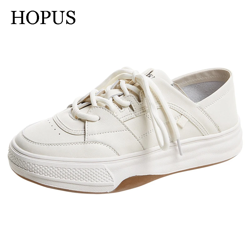 

HOPUS Shoes For Women 2022 Trend High Quality Genuine Leather Soft Elegant Women's Sneakers Breathable Platform Shoes Casual