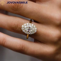 jovovasmile real moissanite ring 4 carat 12x7mm antique oval cut 2mm solitaire cathedral band with a pav%c3%a9 bridge
