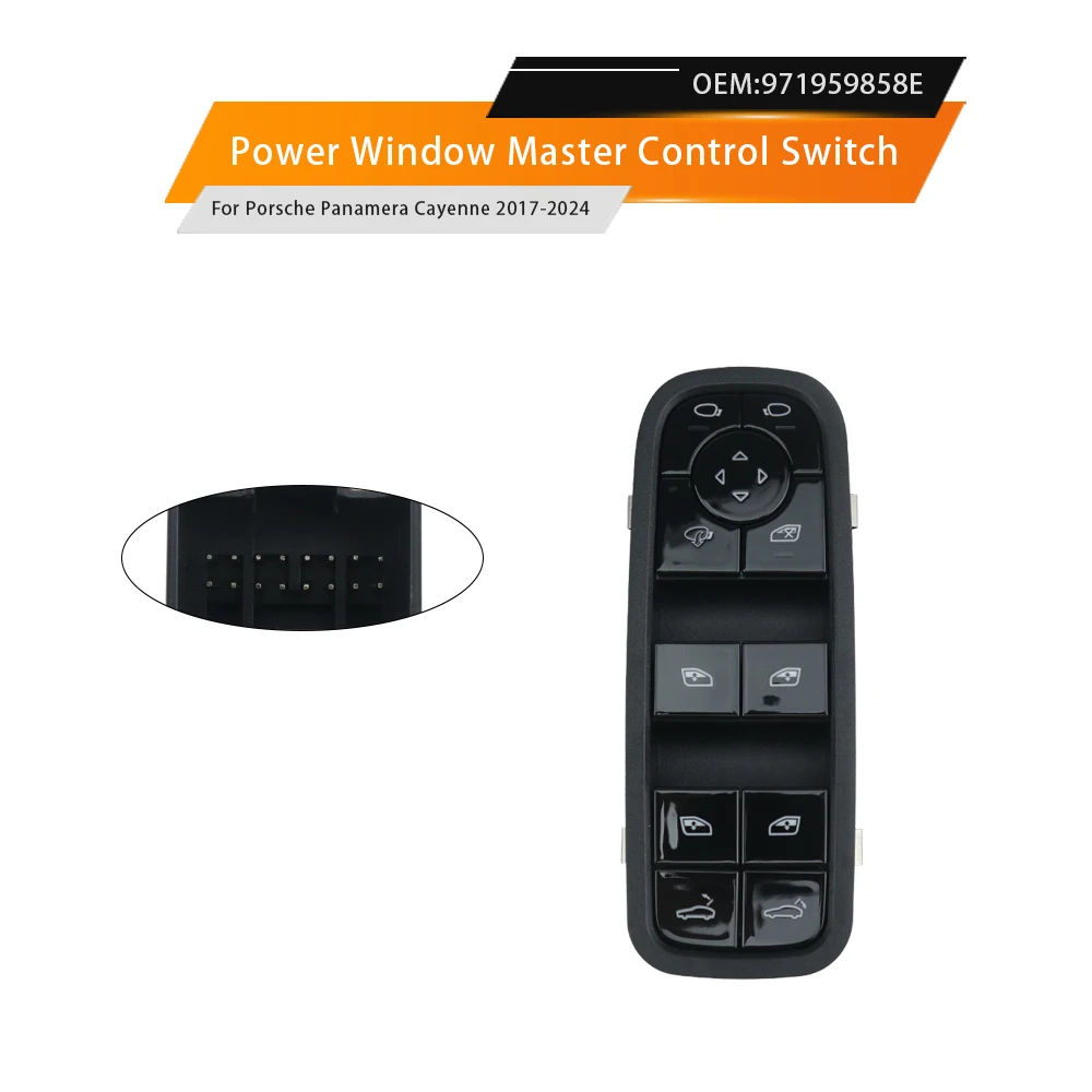 

971959858EHUO 971959858GHUO Переключатель стеклоподъемника для Porsche Cayenne Paramera 2017-2024 971959858E