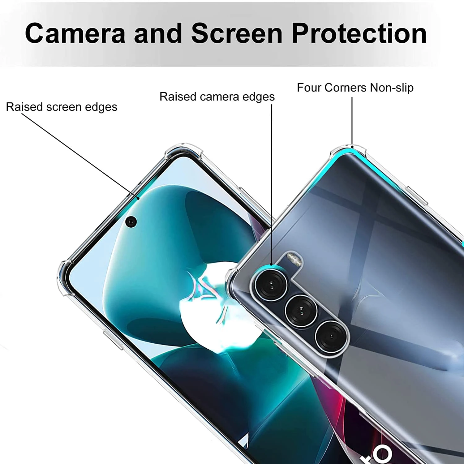 

2023 Corner Soft TPU Shockproof Case For Motolra Moto Edge 200 30 Pro S30 X30 XT-2201 G52 G22 G31 G41 G71 Stylus Power