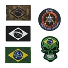 Поливинилхлоридный патч с изображением флага Бразилии, военная декоративная вышивка, бразильские Разноцветные ИК-Патчи