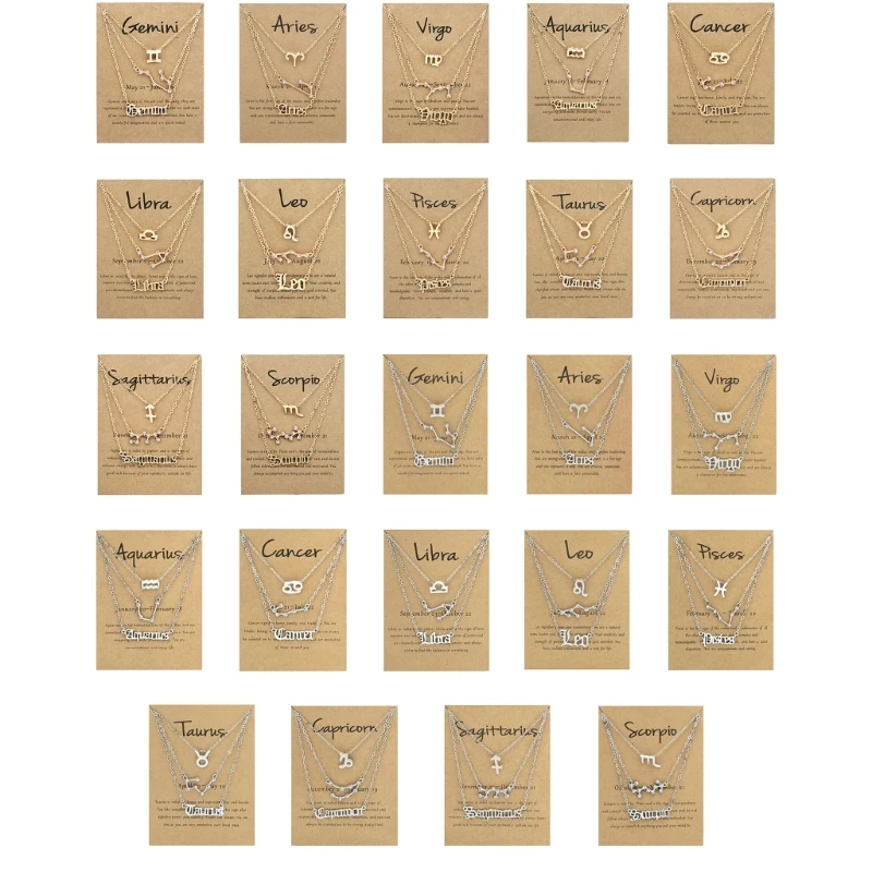 

3x/set Fashion English Letter Necklace Clavicle Chain Multilayer Jewelry Decor Dropshipping