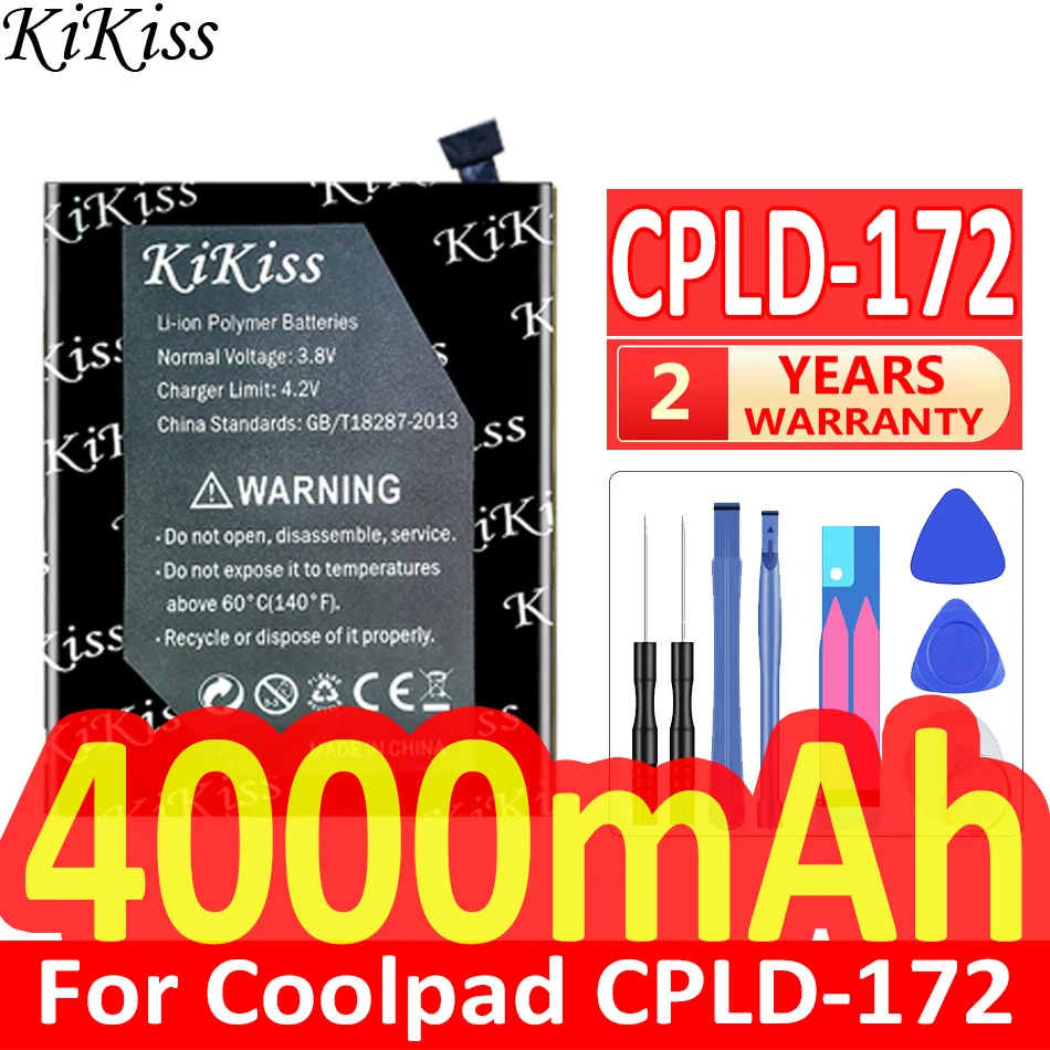 

4000mAh KiKiss Powerful Battery CPLD172 For Coolpad CPLD-172 Mobile Phone Batteries