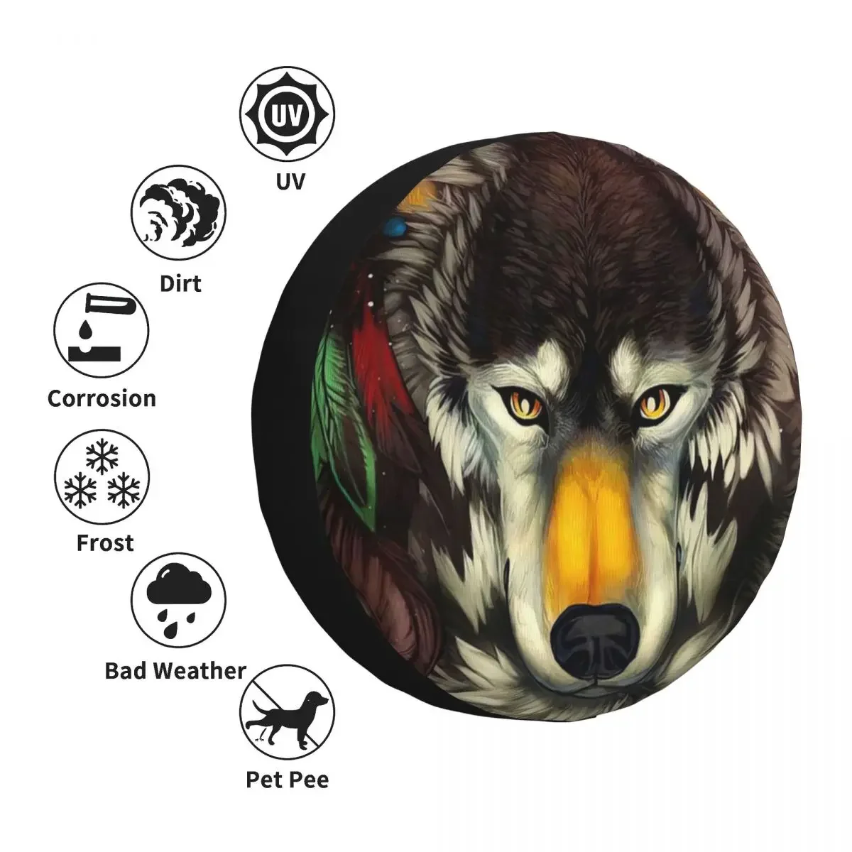 Чехол для шины Wolf водонепроницаемый универсальный чехол джипа прицепа фургона