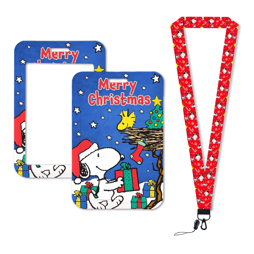 Чехол для карты Snoopy Merry Christmas ремешок GirIs держатель бейджа чехол пропуска