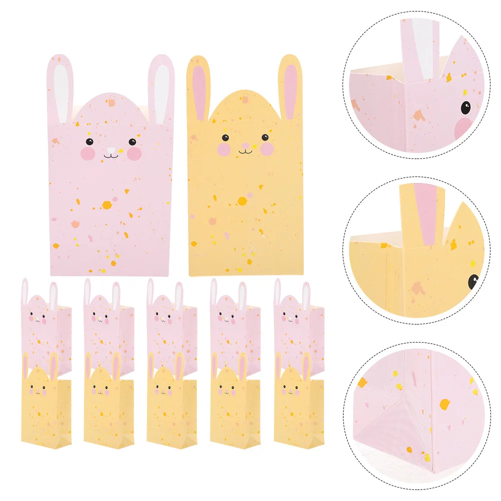 

Easter Gift Bunny Candy Pouches Goodie Paperpacking Packaging Shopping Treat Party Snack Grocery Present Favor Shape Supplies