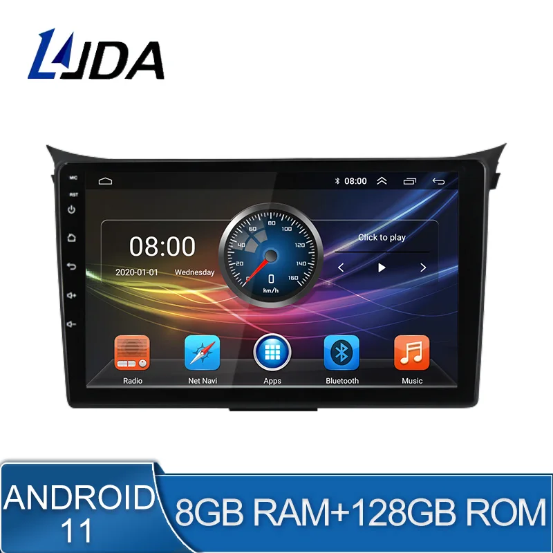 Автомобильный мультимедийный плеер 8 ГБ + 128 Android 11 для Hyundai I30 2011-2017 2 Din