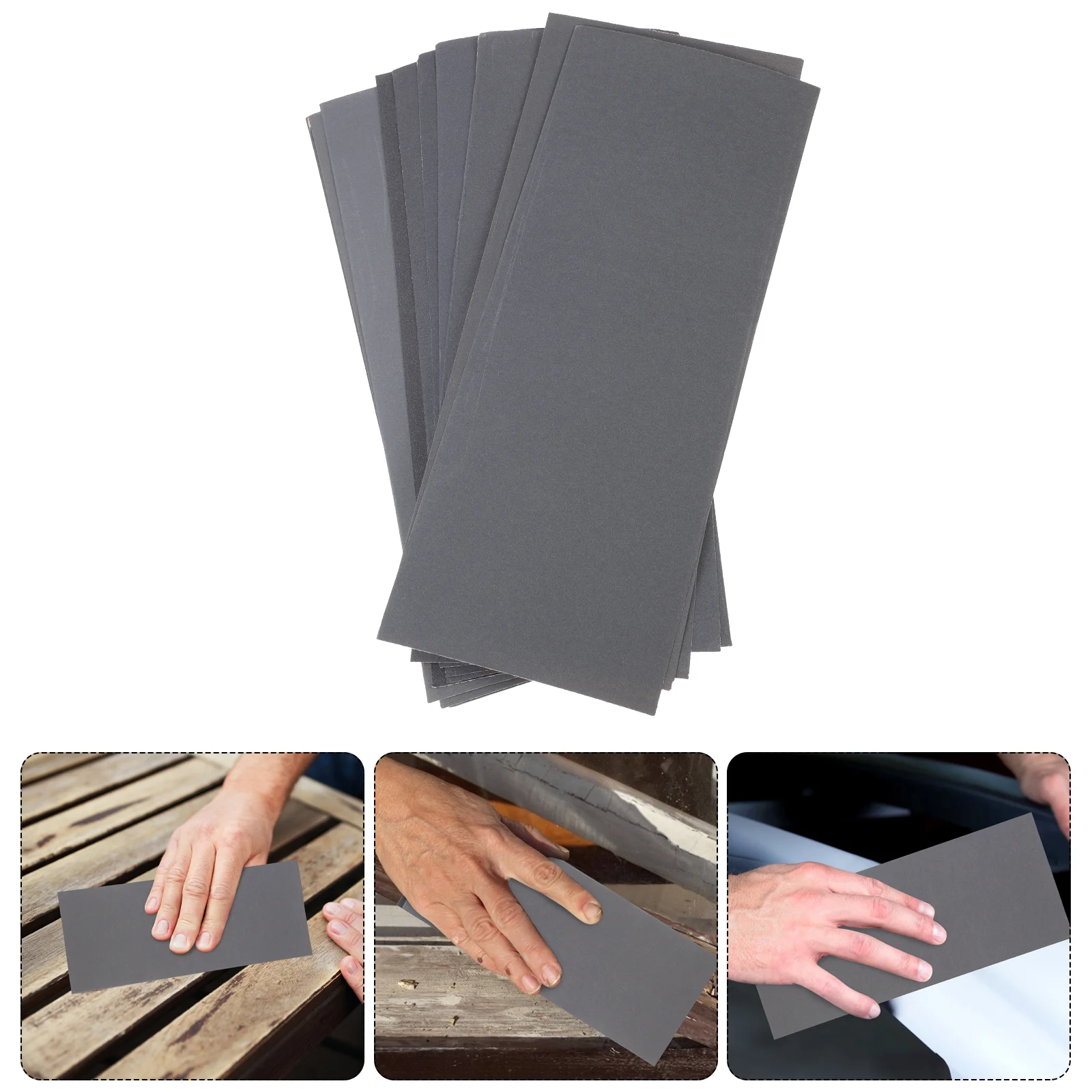 

12 Sheets Abrasive Dry Wet Sandpaper Sheets Assorted Grit Waterproof Sandpaper