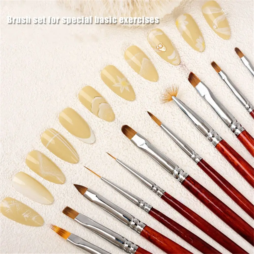 

1 шт., кисть для дизайна ногтей с деревянной ручкой