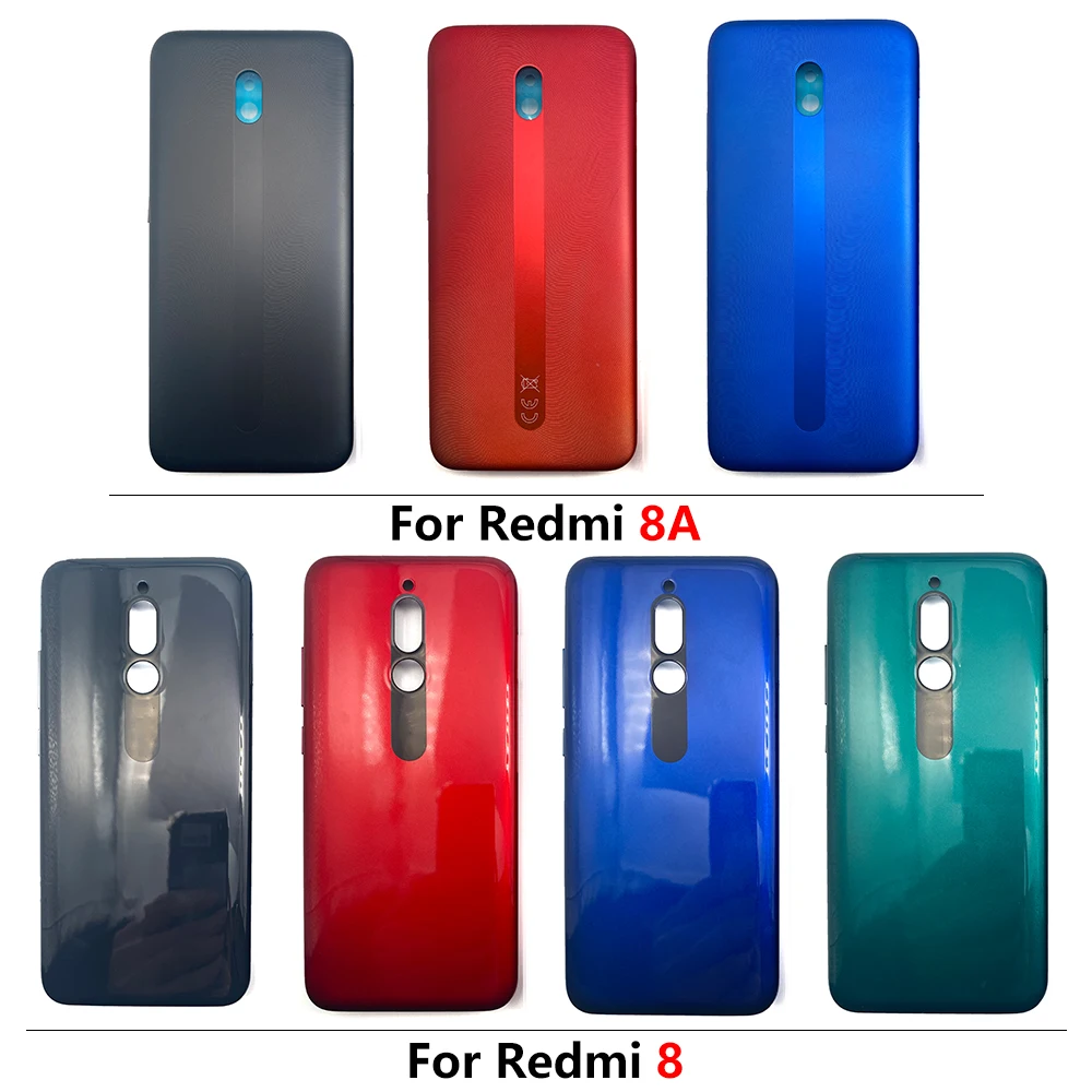 Original For Xiaomi Redmi 8 Back Battery Cover Rear Door Housing Case Replacement Parts For Redmi 8A Battery Cover With Side Key