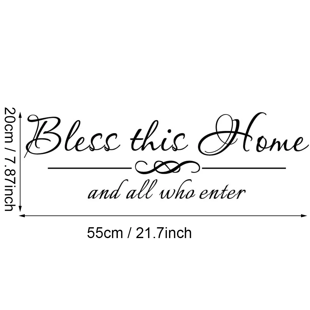 Благослови этот дом и все кто вводит виниловые наклейки настенные цитаты