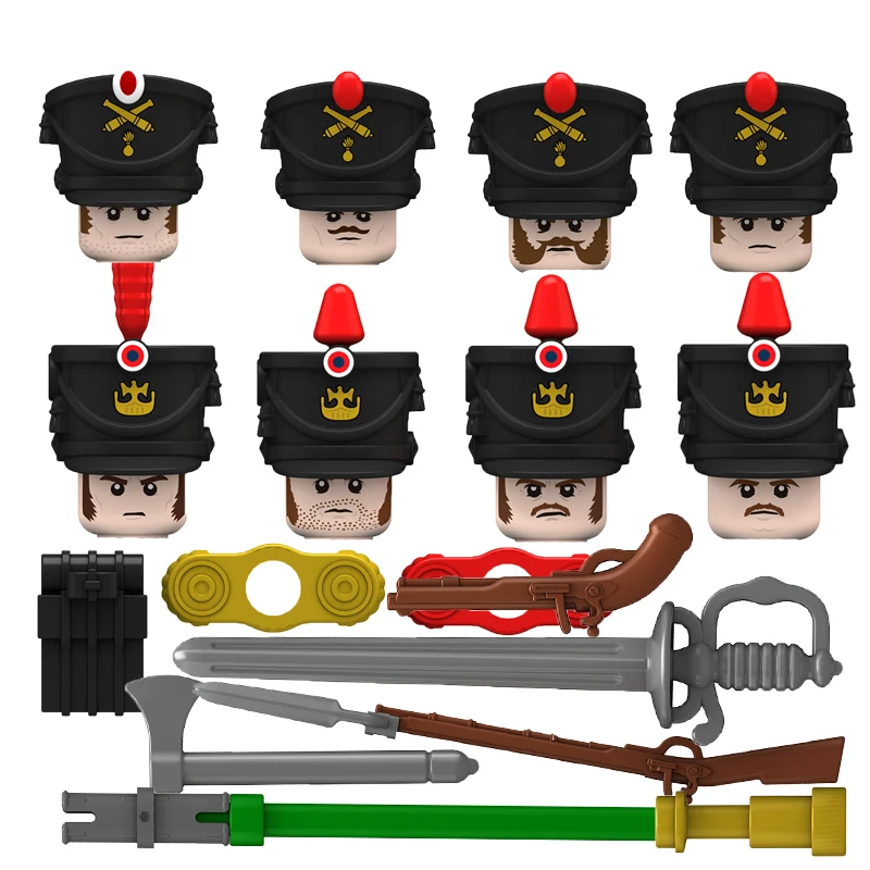 WW2 мини-строительные блоки с изображением Наполеона, французской русской армии, пехоты, фигурки-конструкторы, детские развивающие игрушки