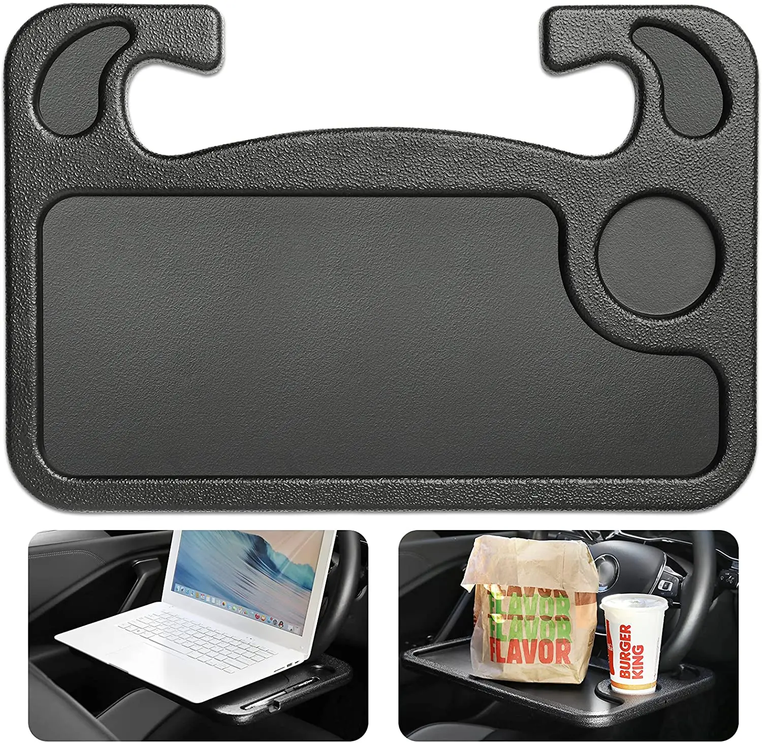 

1 PCS Multi-Functional Portable Car Laptop Eating Steering Wheel Desk Black Vehicle Portable Mount Tray Laptop Notebook Table