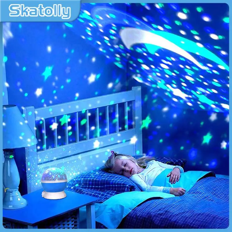 

Rotating Sky Moon Star Night Lights Children Bedroom Planetarium Table Lamp 2023 Starlight Projection Lamp For Child Kids Gift