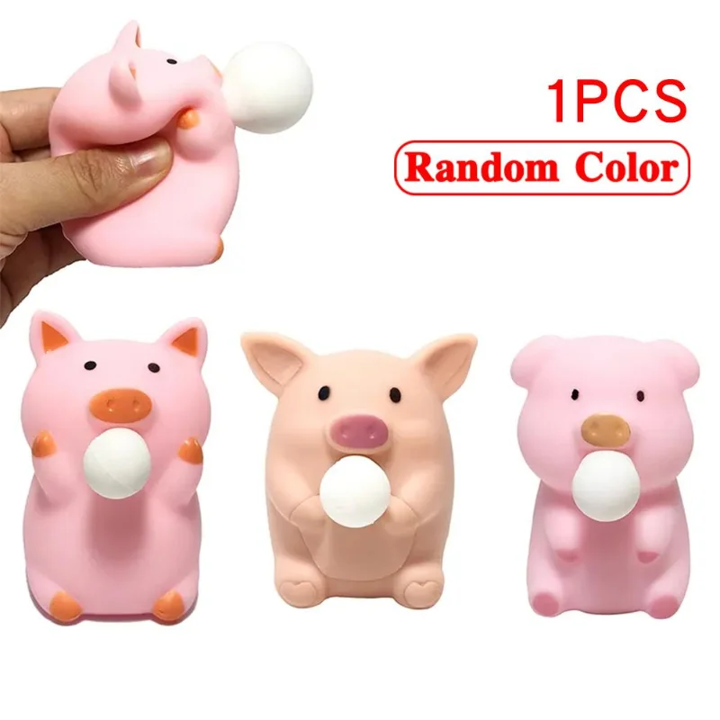 

Decompression Pinch Spit Bubbles Pig Dinosaur Toy Squeeze Vent Ball Fidget Artifact New Strange Doll Kid Adult Stress Relief Toy