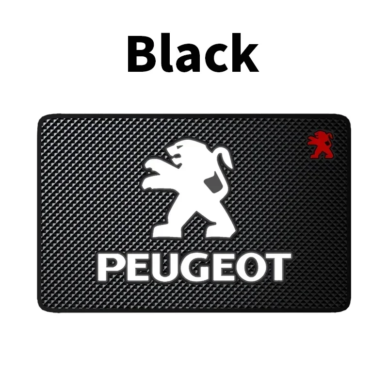 

Новый противоскользящий коврик с логотипом автомобиля для приборной панели, силиконовый противоскользящий коврик для PEUGEOT 106 206 306 406 107 207 307 407 301 308 2008 3008