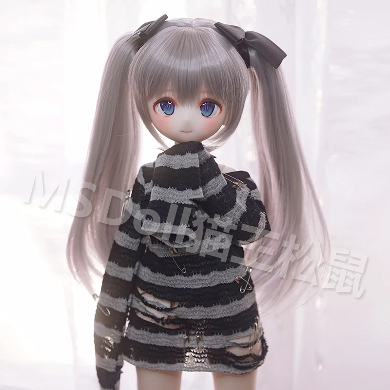

Double Ponytail Wig for 1/3 1/4 BJD MDD Doll Toys Cute Cartoon Anime Style Cosplay Fashion Supple Double Ponytail Wig Girls Toys