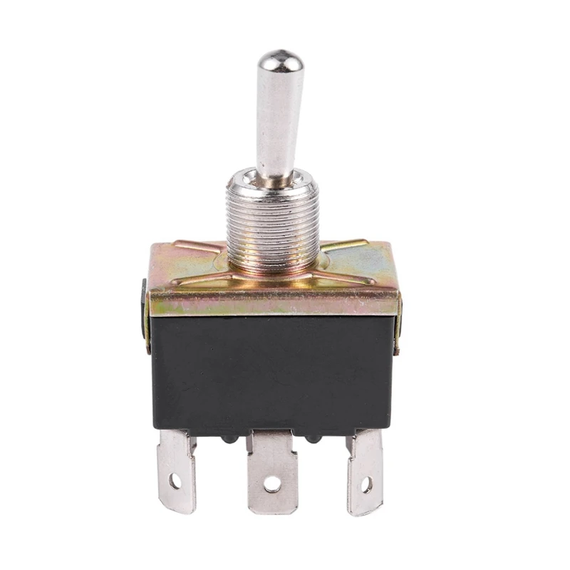 

10X AC 250V/10A 125V/15A DPDT 3 Position ON/OFF/ON 6 Pins Toggle Switch Black+Silver