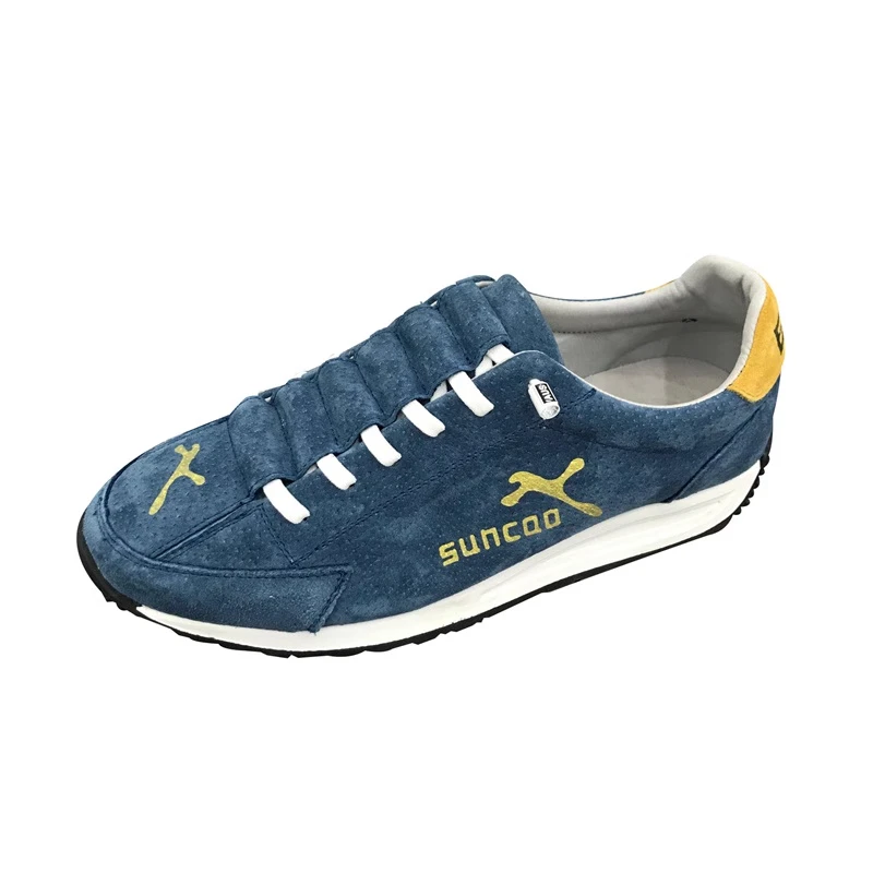 Korean Sle Autumn and Winter New Fashion Brand Frosted Soft Bottom Sneakers Men's Genuine Leather Sports All-Match Lazy Sli...